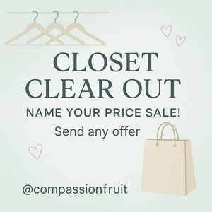 Closet Clear Out Sale